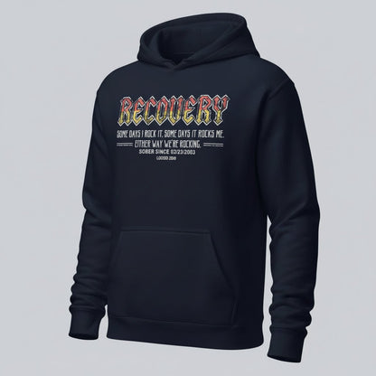 Recovery Hoodie | Women's Recovery Rock Hoodie with Personalized Date