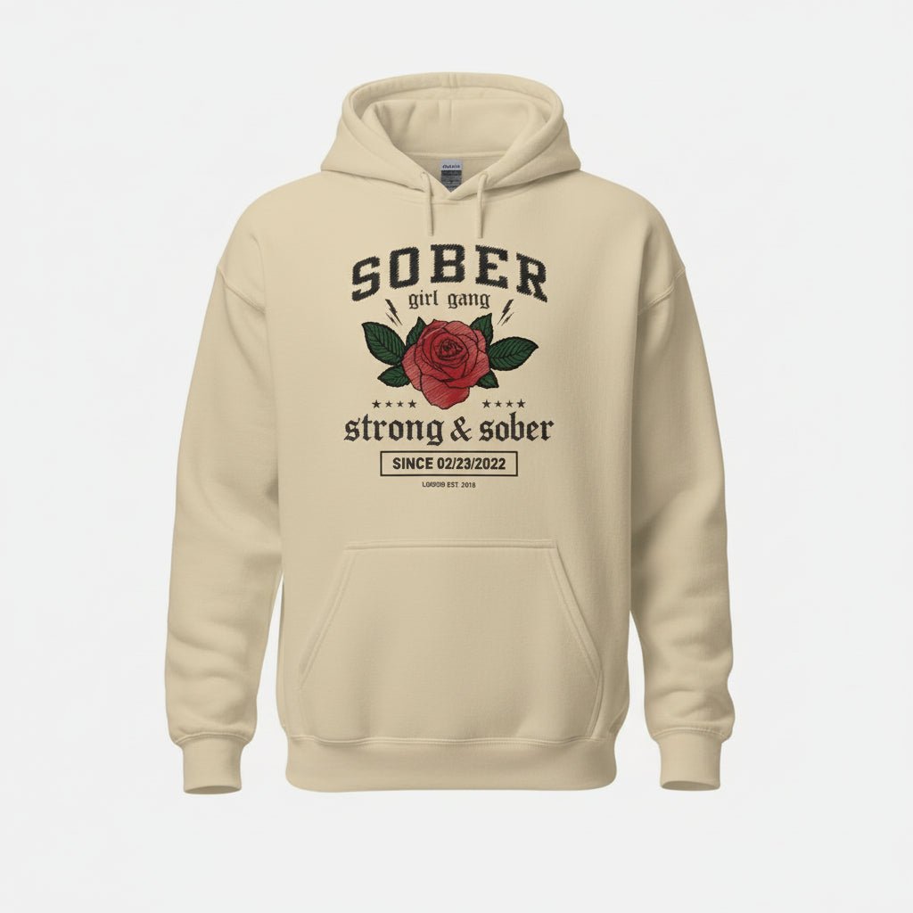 Recovery Hoodie | Sober Girl Gang Strong & Sober Crest