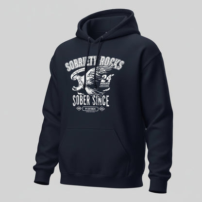 Sobriety Rocks | Women's Sober Since Hoodie with Custom Sobriety Date