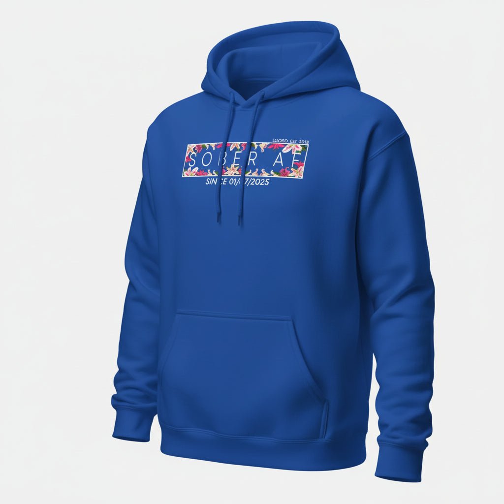 Recovery Hoodie | Women’s Sober AF Hoodie with Custom Date