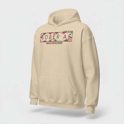 Recovery Hoodie | Women’s Sober AF Hoodie with Custom Date