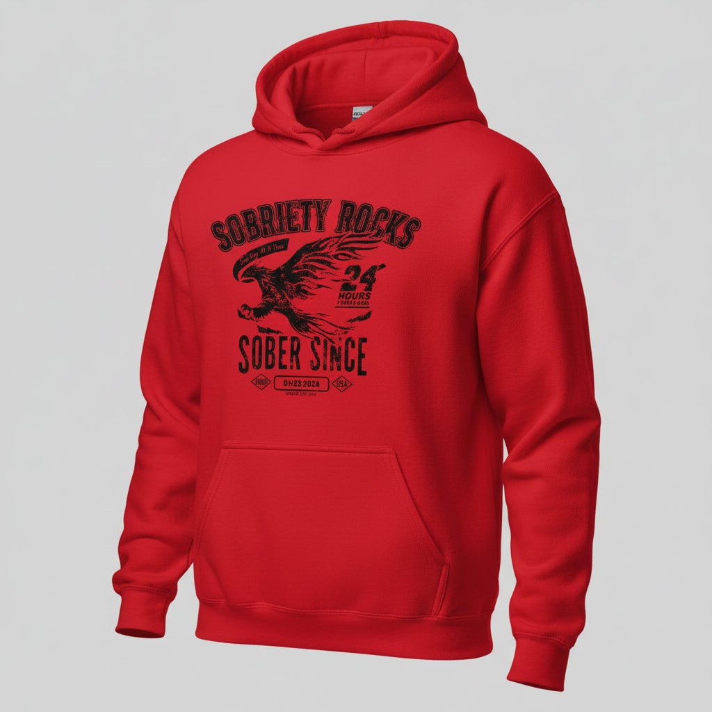 Sobriety Rocks | Women's Sober Since Hoodie with Custom Sobriety Date