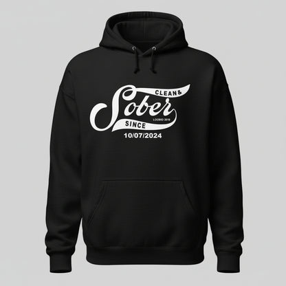 Recovery Hoodie | Women's Sober Since Hoodie with Custom Sober Date