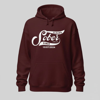 Recovery Hoodie | Women's Sober Since Hoodie with Custom Sober Date