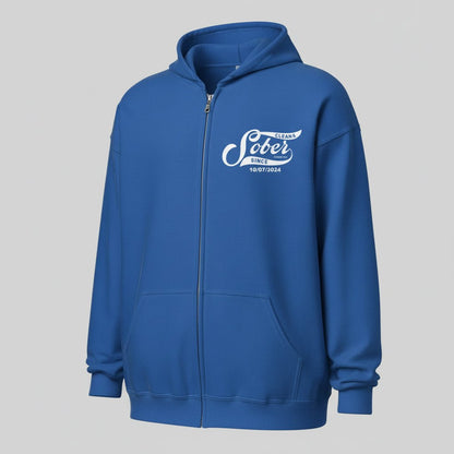 Sober Since Recovery Hoodie close-up view (view 22)