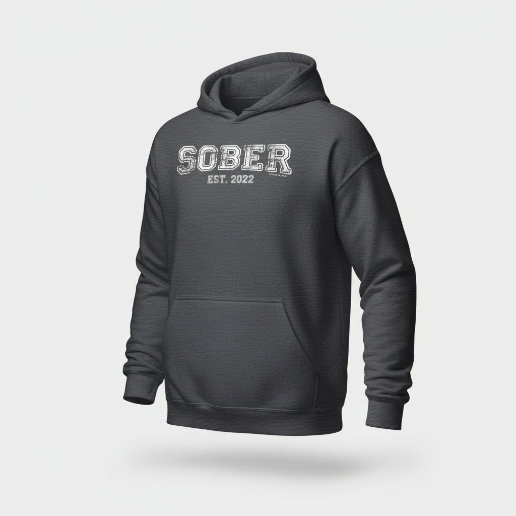 Women's Sober Est. Hoodie w/ Personalized Sobriety Year Hoodie