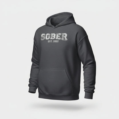 Women's Sober Est. Hoodie w/ Personalized Sobriety Year Hoodie