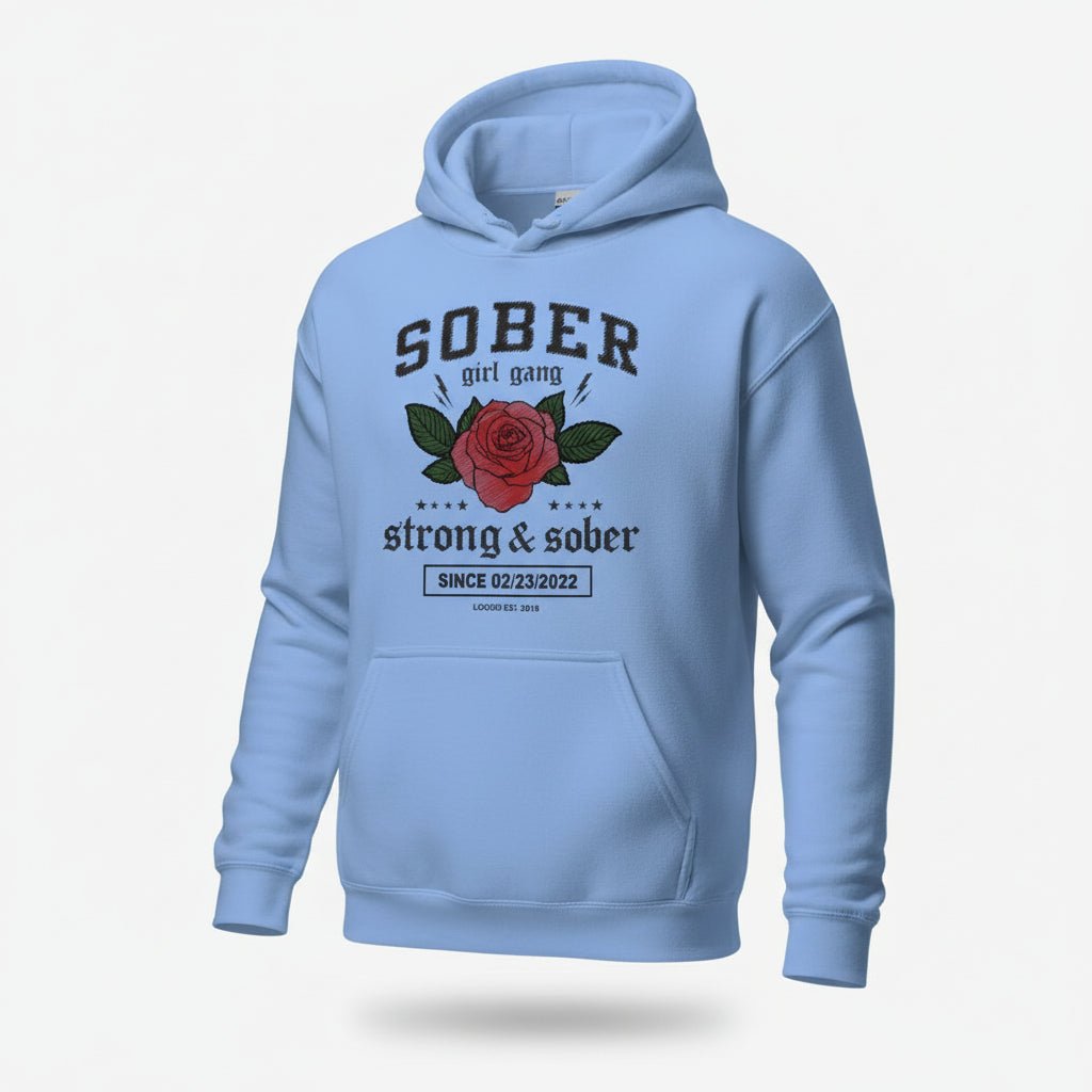 Recovery Hoodie | Sober Girl Gang Strong & Sober Crest