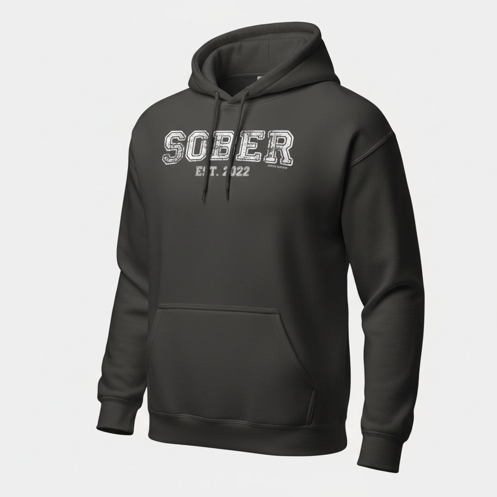 Women's Sober Est. Hoodie w/ Personalized Sobriety Year Hoodie