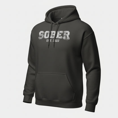 Women's Sober Est. Hoodie w/ Personalized Sobriety Year Hoodie