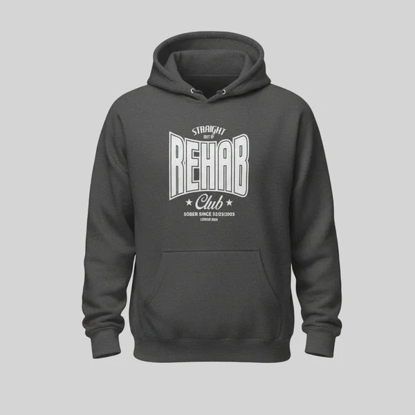 Recovery Hoodie | Men's Rehab Hoodie with Personalized Date