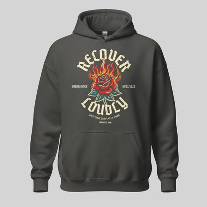 Recovery Hoodie | Recover Loudly Custom Sobriety Date Unisex Hoodie