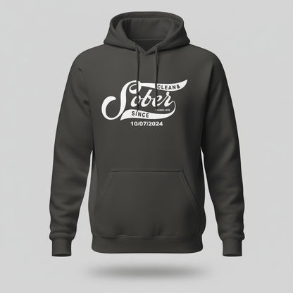 Recovery Hoodie | Women's Sober Since Hoodie with Custom Sober Date