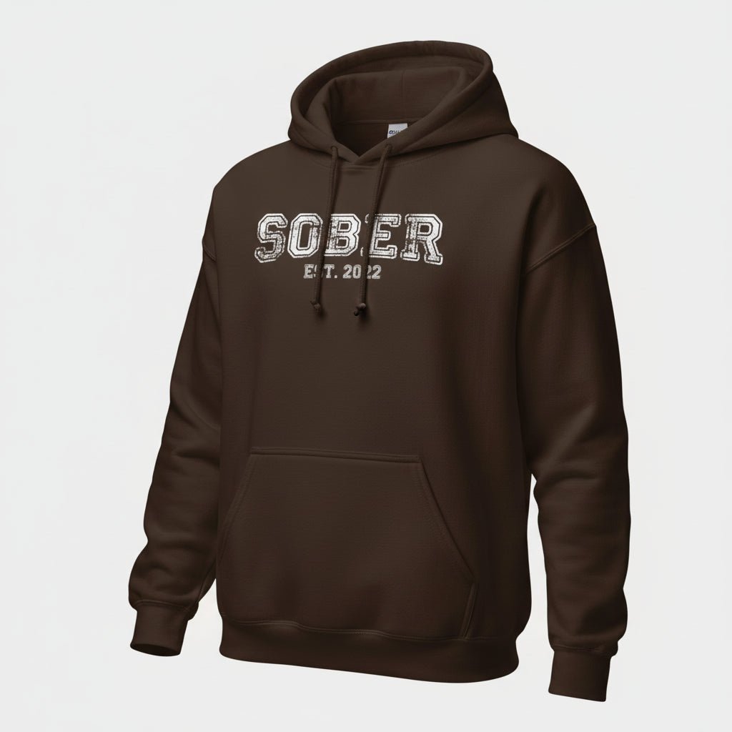 Women's Sober Est. Hoodie w/ Personalized Sobriety Year Hoodie