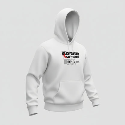 Sober As F*ck Recovery Hoodie back view (view 17)