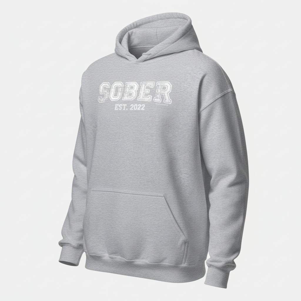 Women's Sober Est. Hoodie w/ Personalized Sobriety Year Hoodie