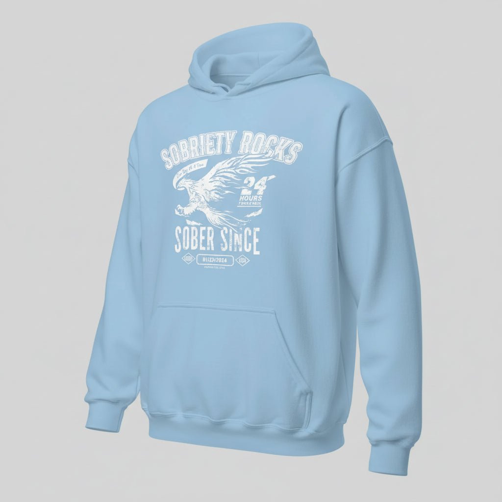 Sobriety Rocks | Women's Sober Since Hoodie with Custom Sobriety Date
