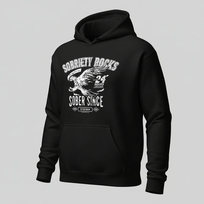 Sobriety Rocks | Women's Sober Since Hoodie with Custom Sobriety Date