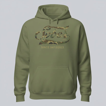 Recovery Hoodie | Sober Since Camo Hoodie with Personalized Date