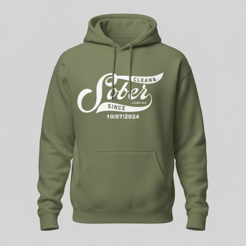 Recovery Hoodie | Women's Sober Since Hoodie with Custom Sober Date