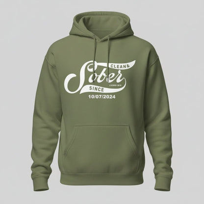 Recovery Hoodie | Women's Sober Since Hoodie with Custom Sober Date