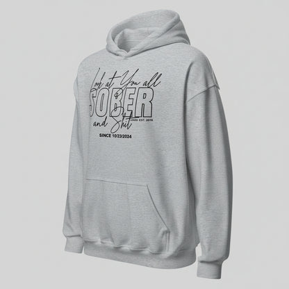 Look at You Sober and Sh*t Recovery Hoodie graphic detail (view 24)