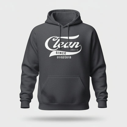 Clean Since Hoodie with Date Recovery Hoodie fit detail (view 29)