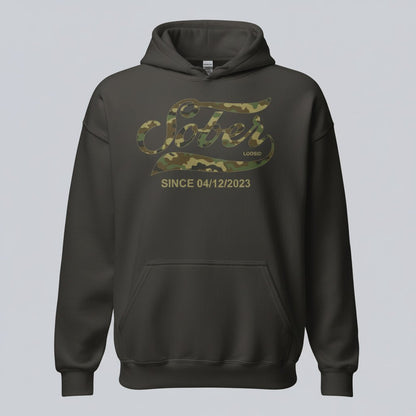Recovery Hoodie | Sober Since Camo Hoodie with Personalized Date