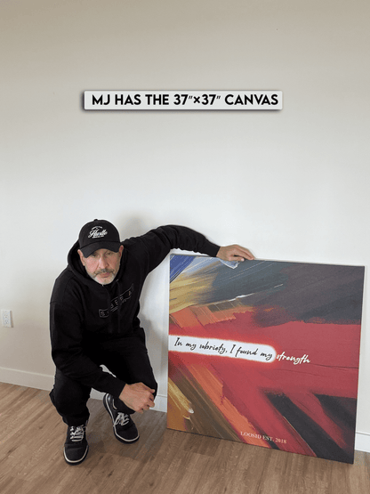 Sobriety Art featuring motivational quote for recovery and empowerment