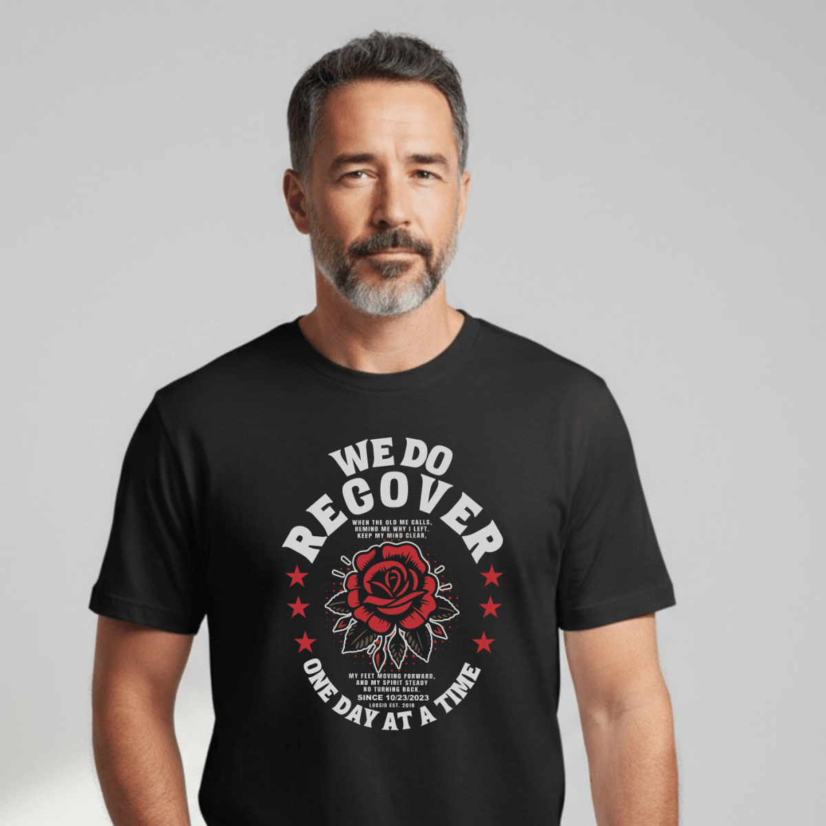 We Do Recover Sober T Shirt graphic detail (view 4)