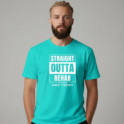 Sober T Shirt | Men's Straight Outta Rehab Tee