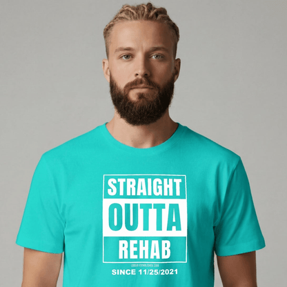 Sober T Shirt | Men's Straight Outta Rehab Tee