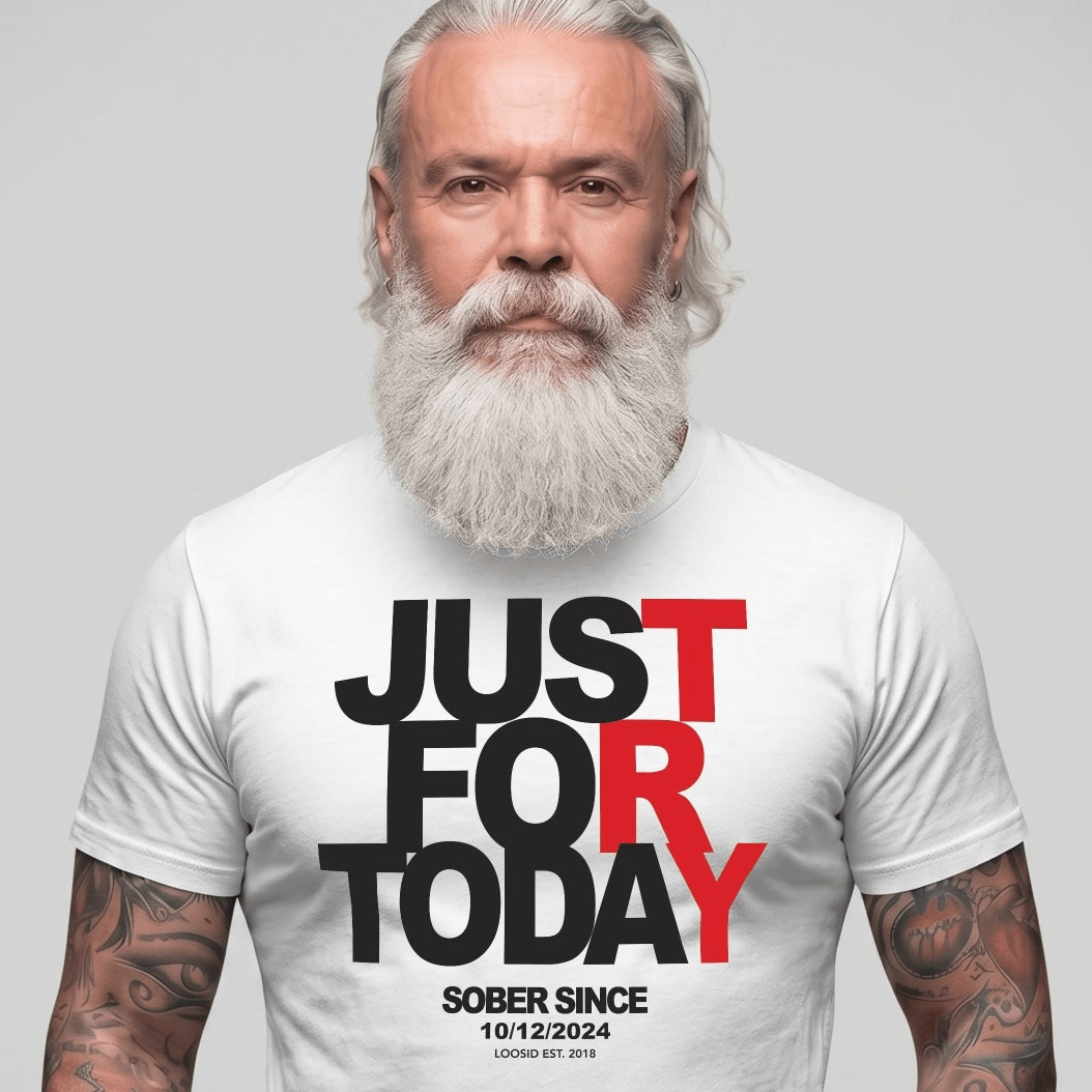 Just Try For Today Sober T Shirt side view (view 26)