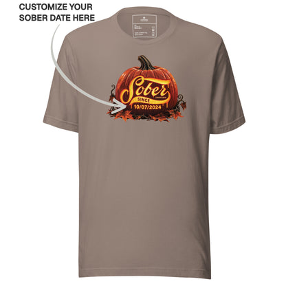 Sober T Shirt | Women's Sober Since Pumpkin