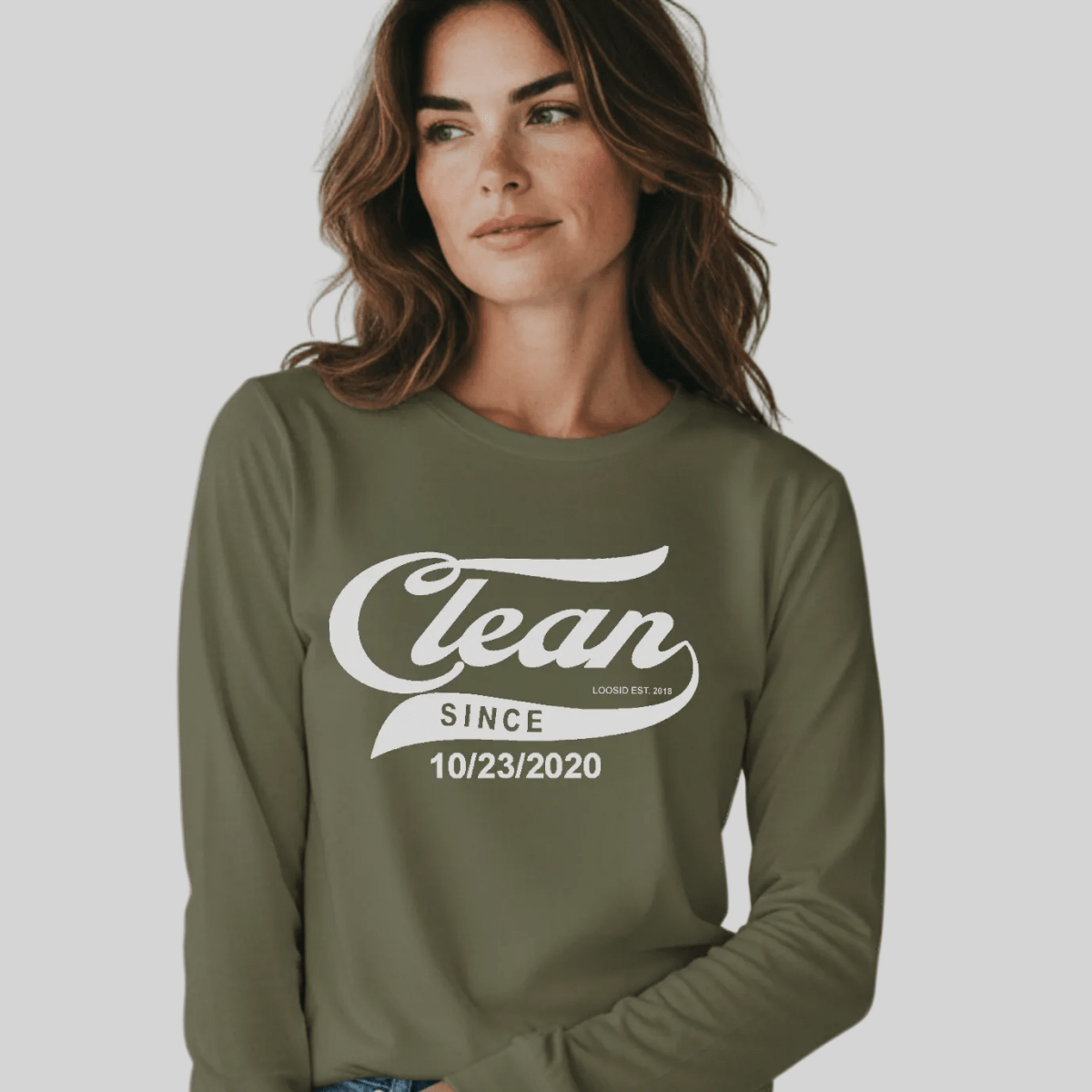 Clean Since Long Sleeve Sober T Shirt side view (view 16)
