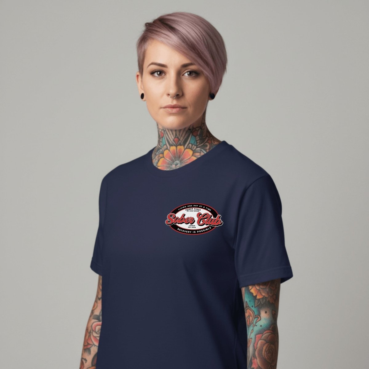 Sober Club Sober T Shirt lifestyle view (view 5)