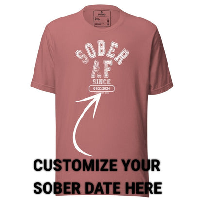 Sober T Shirt | Women's Sober AF Collegiate