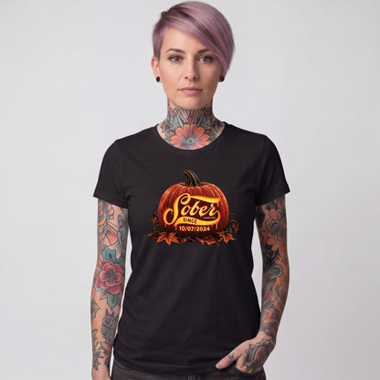 Sober T Shirt | Women's Sober Since Pumpkin