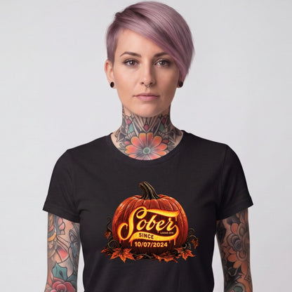 Sober T Shirt | Women's Sober Since Pumpkin