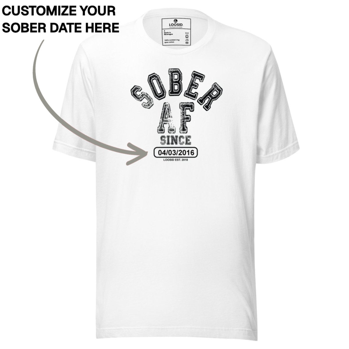 Sober T Shirt | Men's Sober AF Collegiate