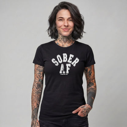 Sober T Shirt | Women's Sober AF Collegiate