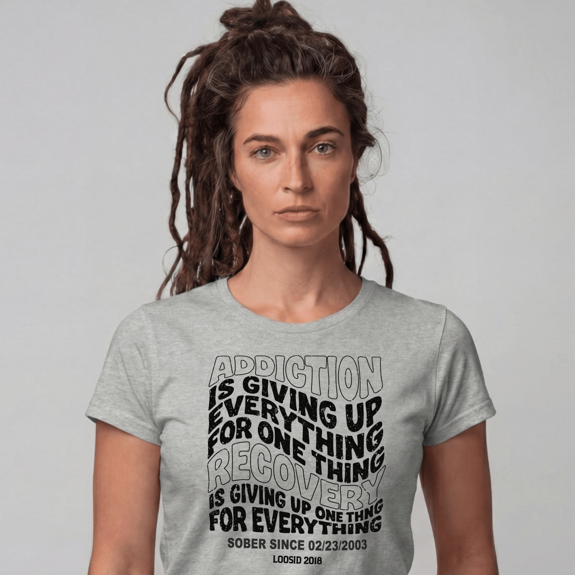 Sober T Shirt | Women's Addiction is Giving up Tee
