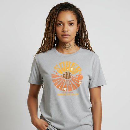 Sober and Thriving Sober T Shirt back view (view 17)