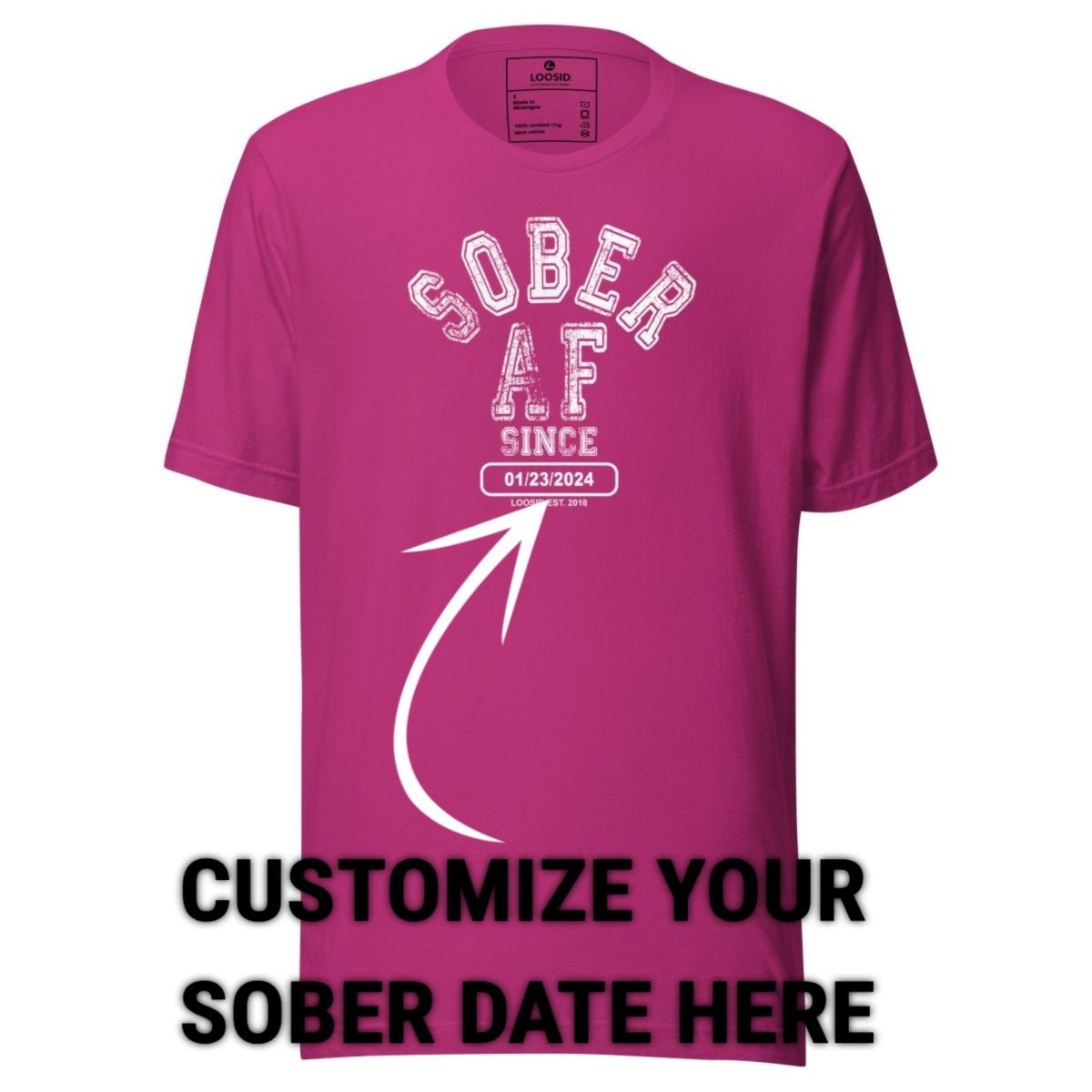 Sober T Shirt | Women's Sober AF Collegiate