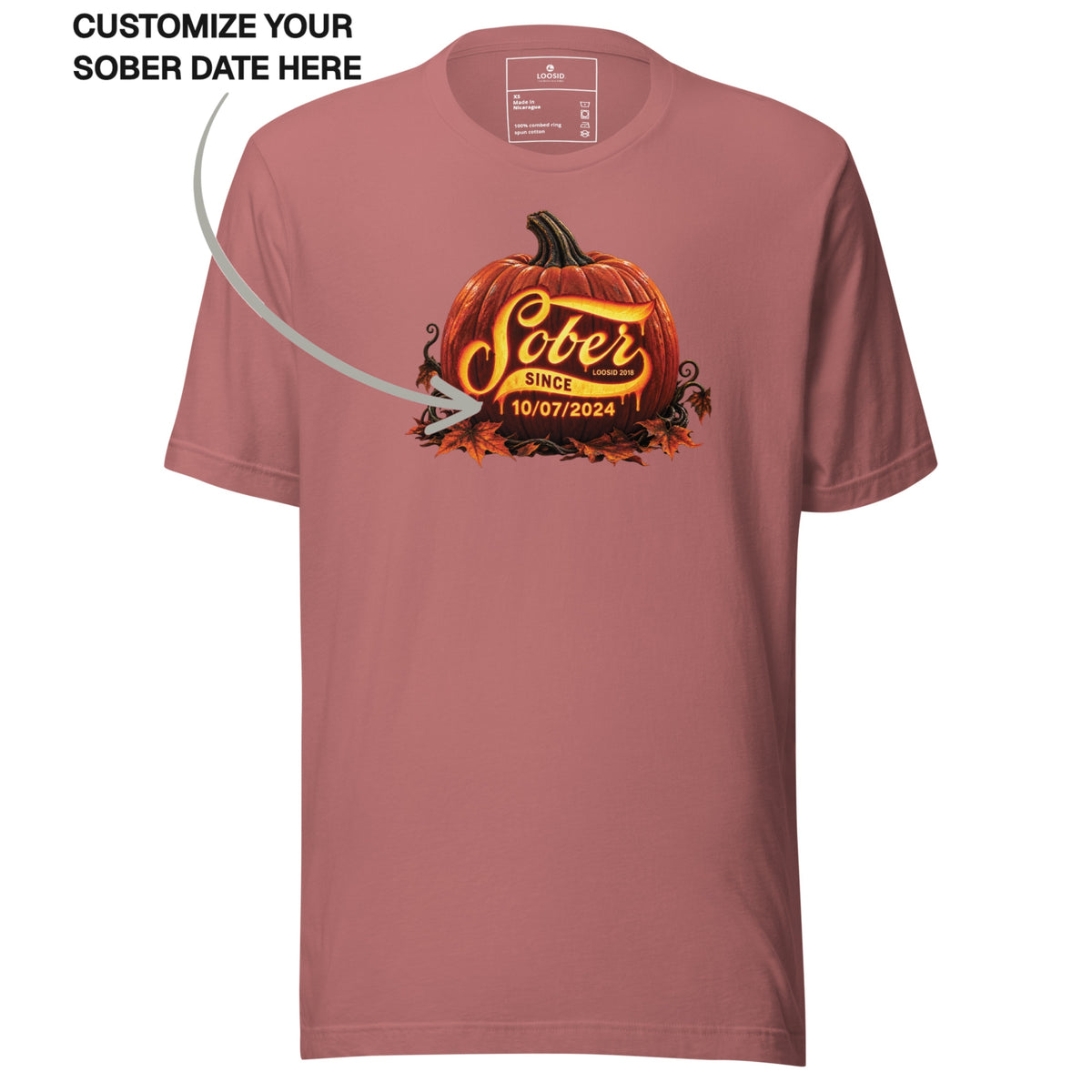 Sober T Shirt | Women's Sober Since Pumpkin