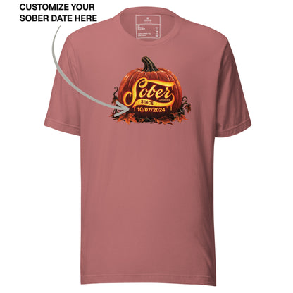 Sober T Shirt | Women's Sober Since Pumpkin