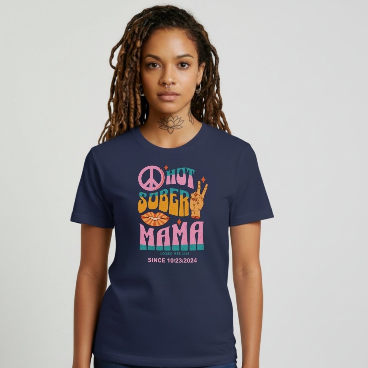 Hot Sober Mama Sober T Shirt featuring the design (view 11)