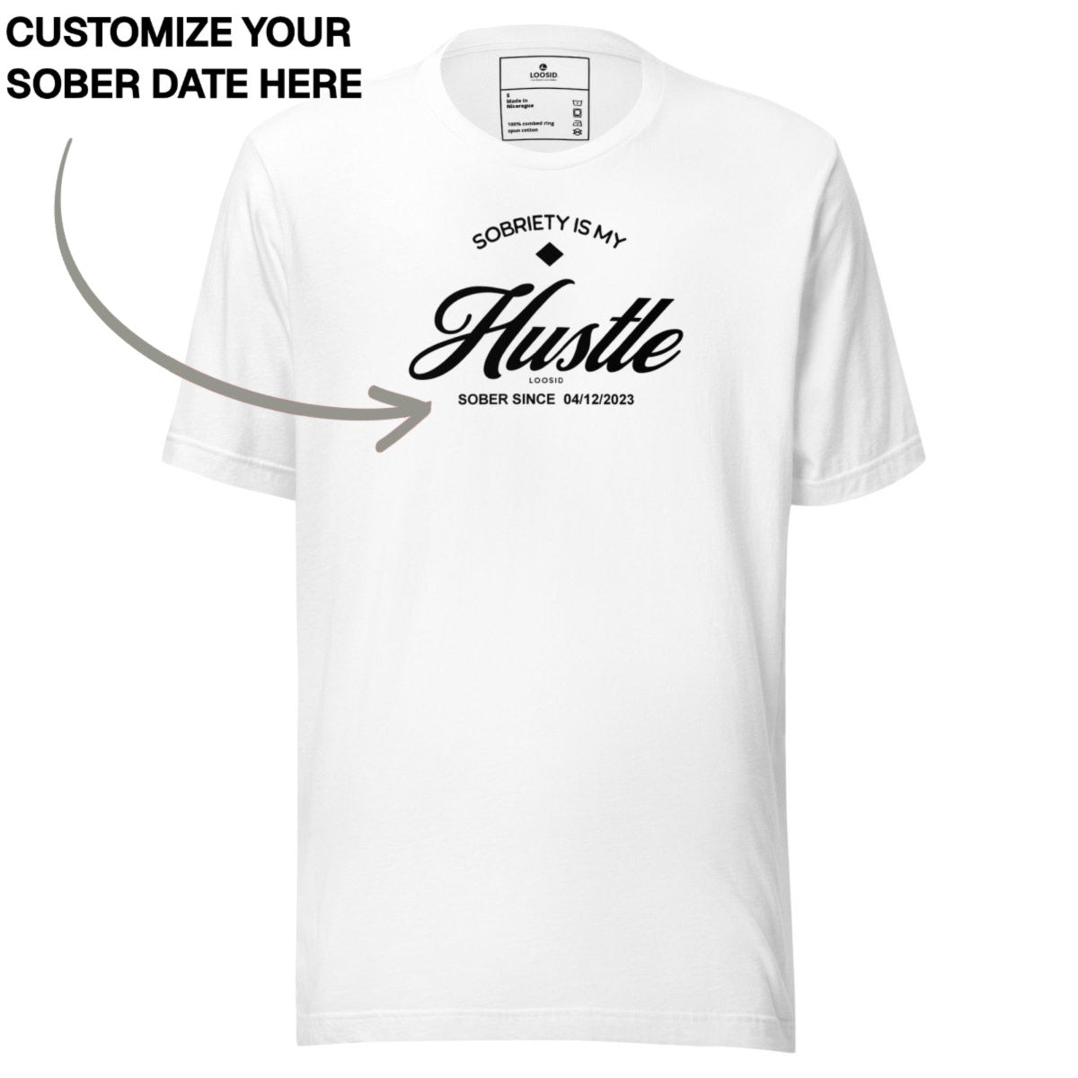 Sober T Shirt | Men's Sobriety is My Hustle