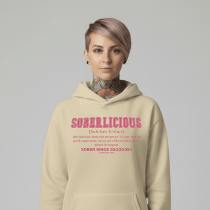 Women's Soberlicious Definition Hoodie w/ Custom Sobriety Date