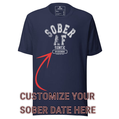 Sober T Shirt | Women's Sober AF Collegiate